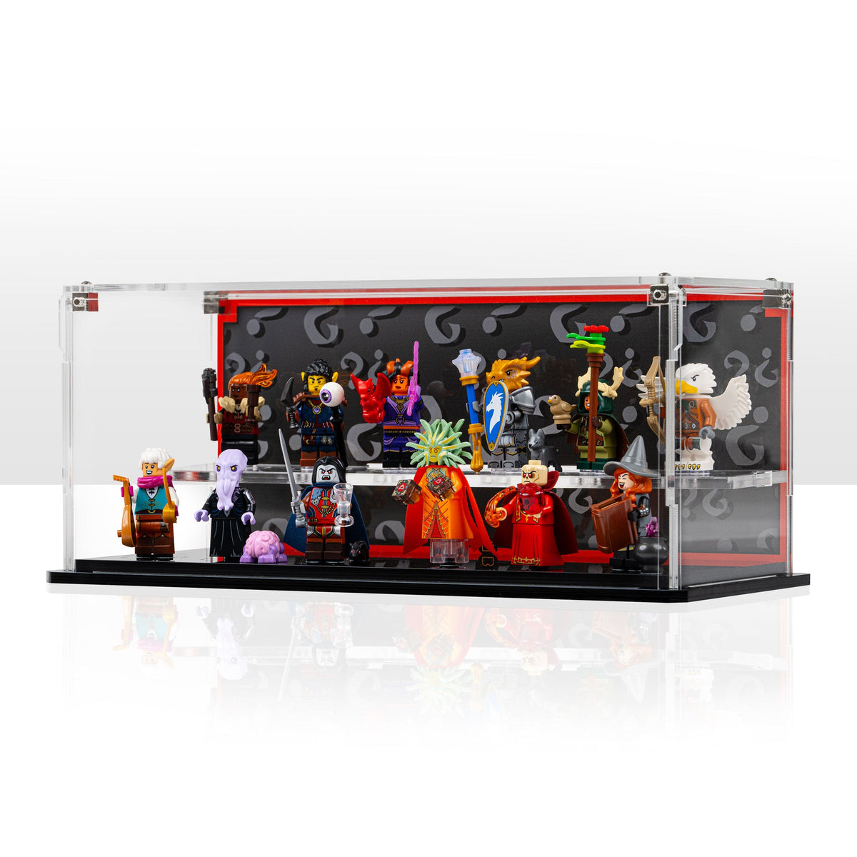 Complete acrylic display case for LEGO 71047 Dungeons & Dragons Minifigures