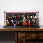 LEGO 71047 Dungeons & Dragons Minifigures in the acrylic display case, display view 7