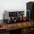 LEGO 71047 Dungeons & Dragons Minifigures in the acrylic display case, display view 8
