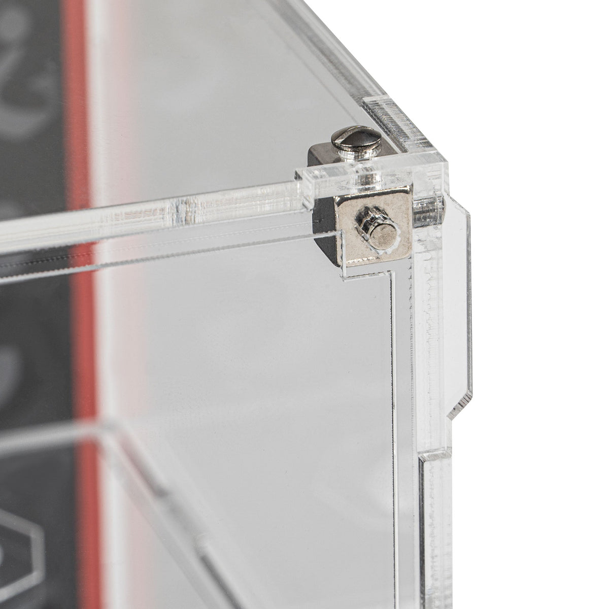 Acrylic display case construction detail for LEGO 71047 Dungeons & Dragons Minifigures, view 4