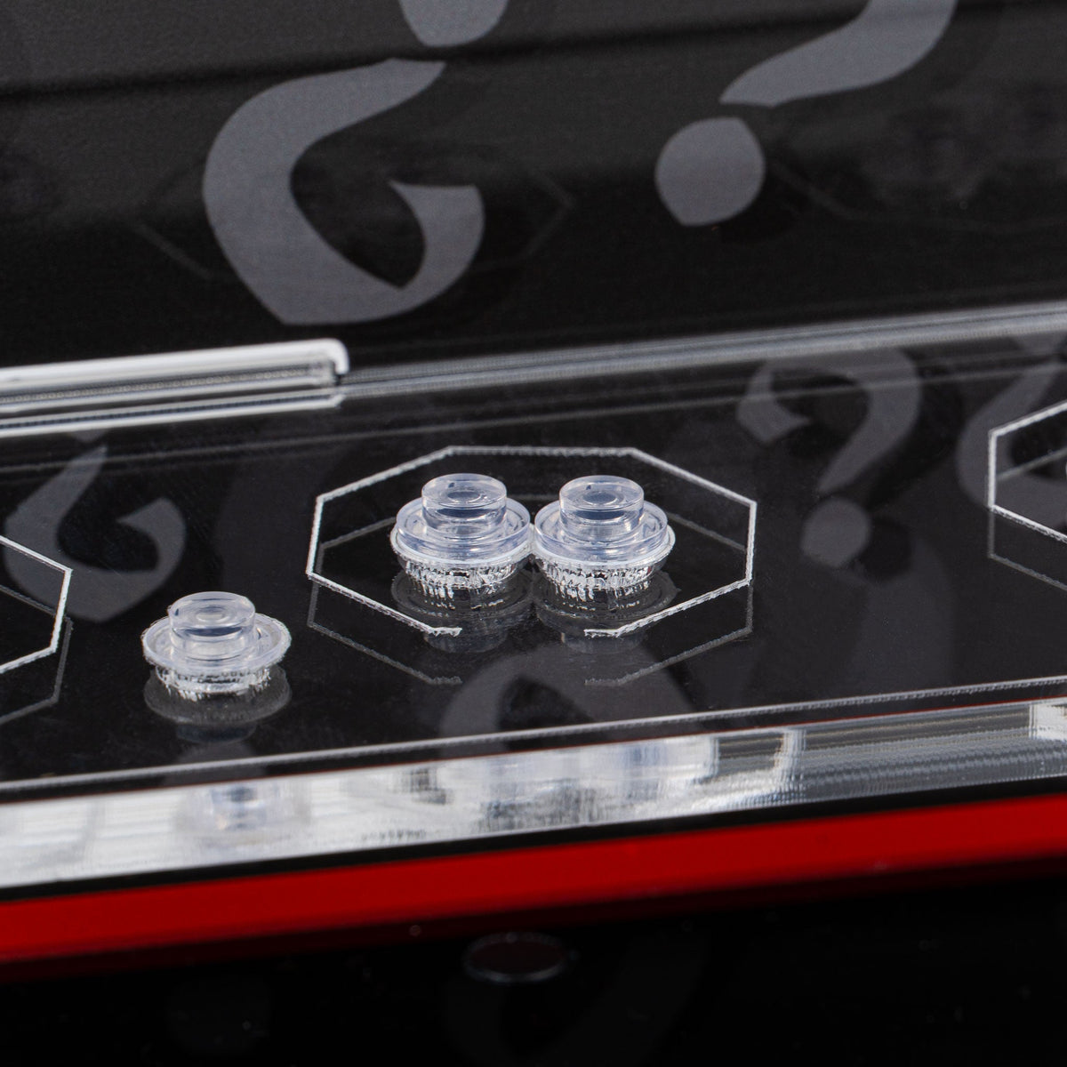 Acrylic display case construction detail for LEGO 71047 Dungeons & Dragons Minifigures, view 5