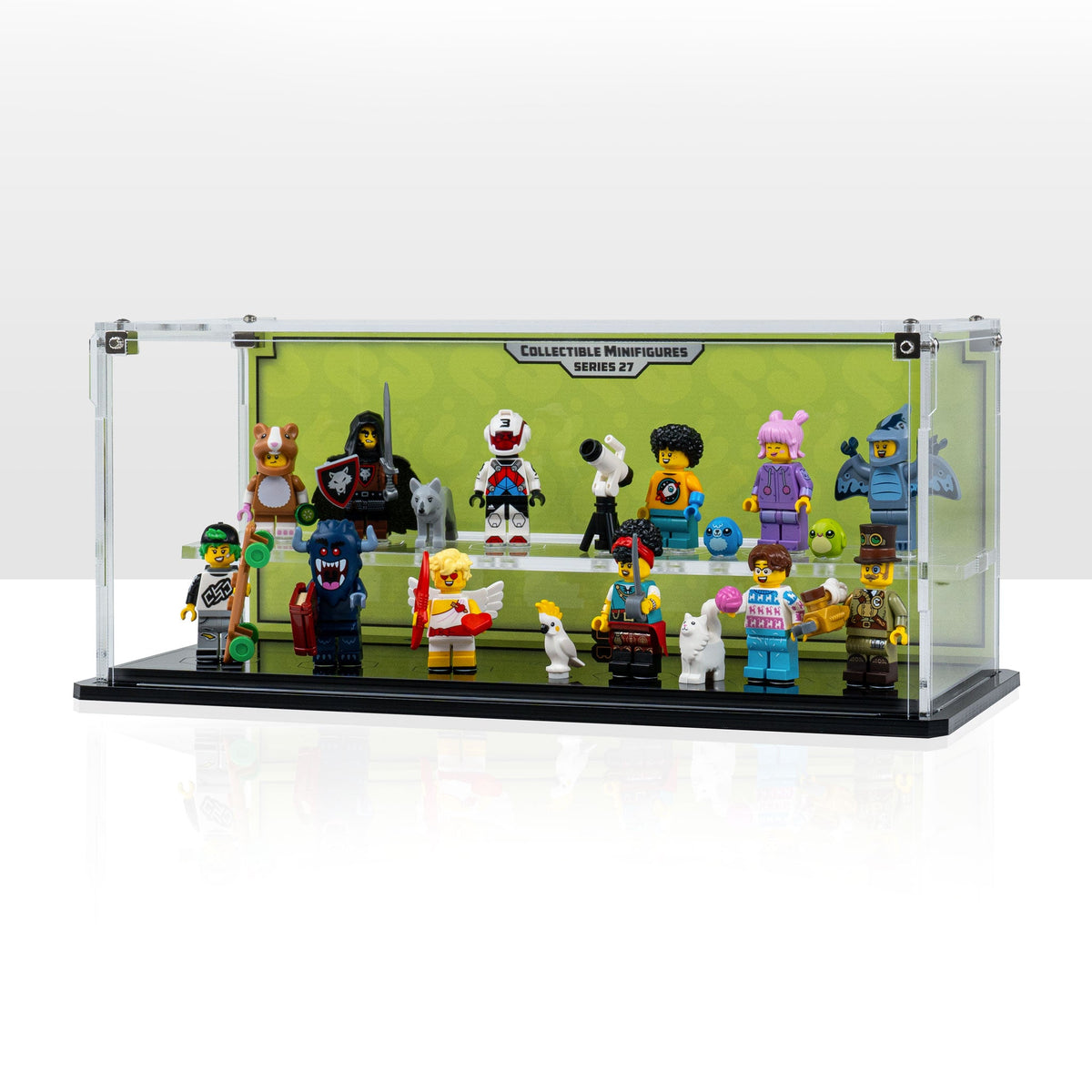 Complete acrylic display case for LEGO 71048 Minifigures Series 27