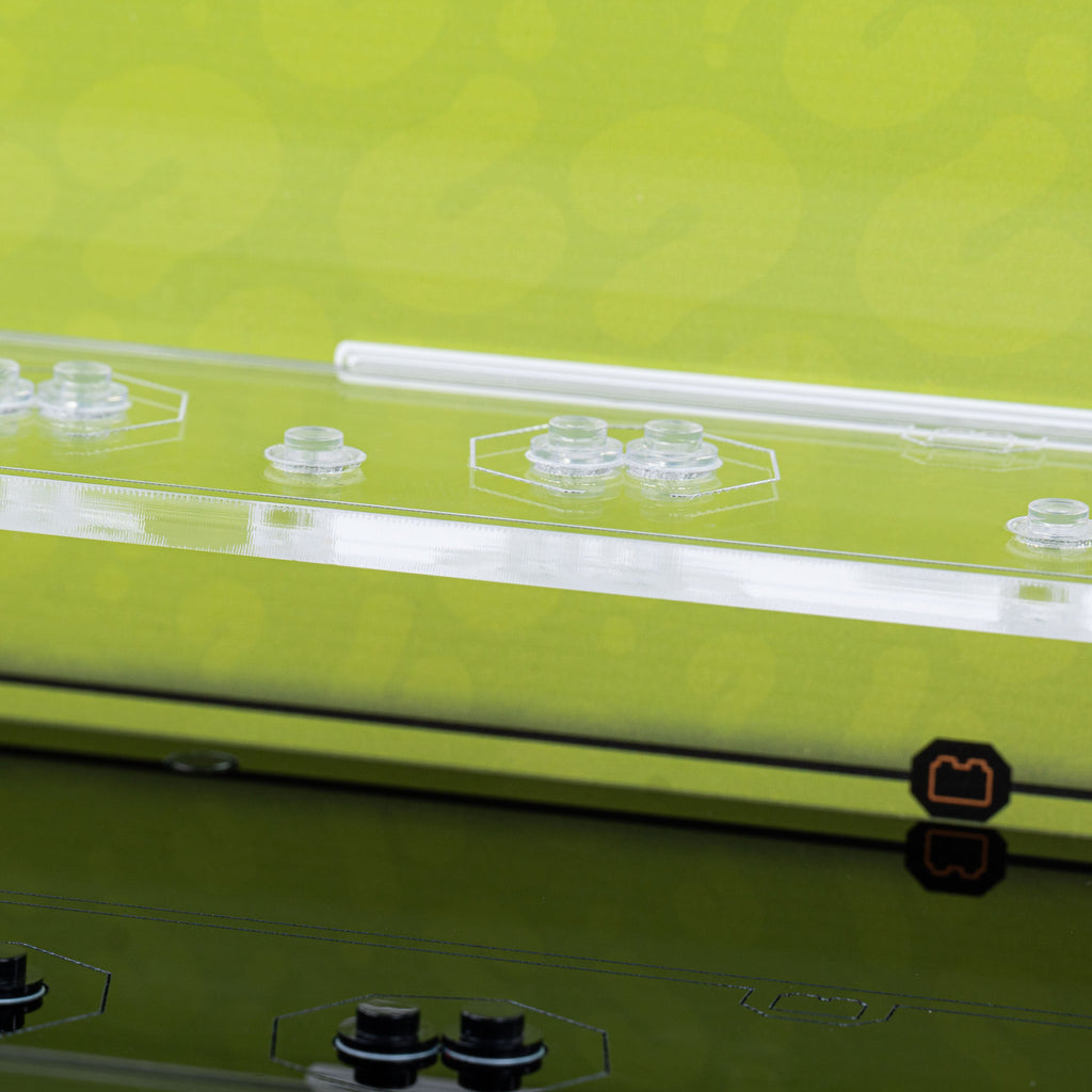 Acrylic display case construction detail for LEGO 71048 Minifigures Series 27, view 5