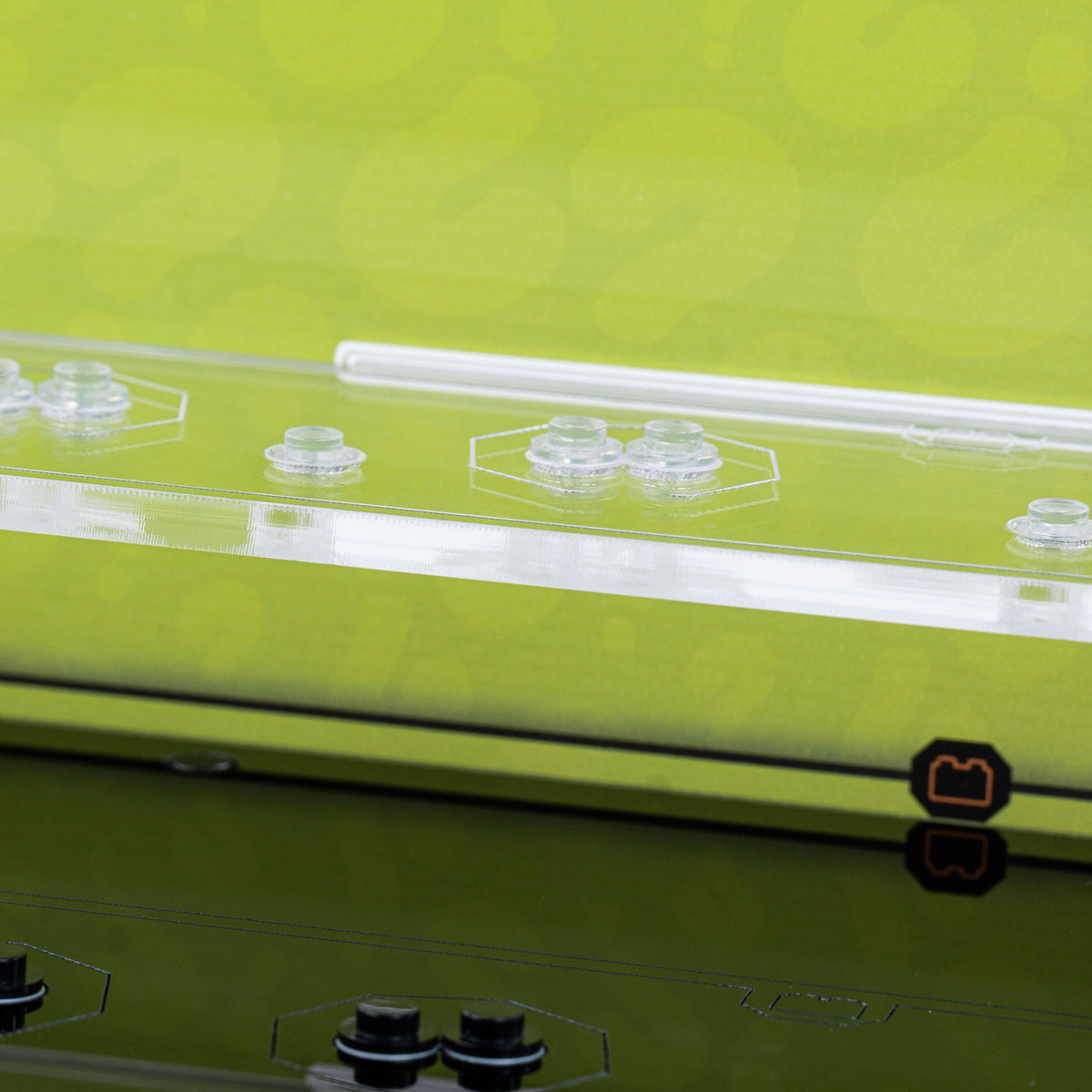 Acrylic display case construction detail for LEGO 71048 Minifigures Series 27, view 5