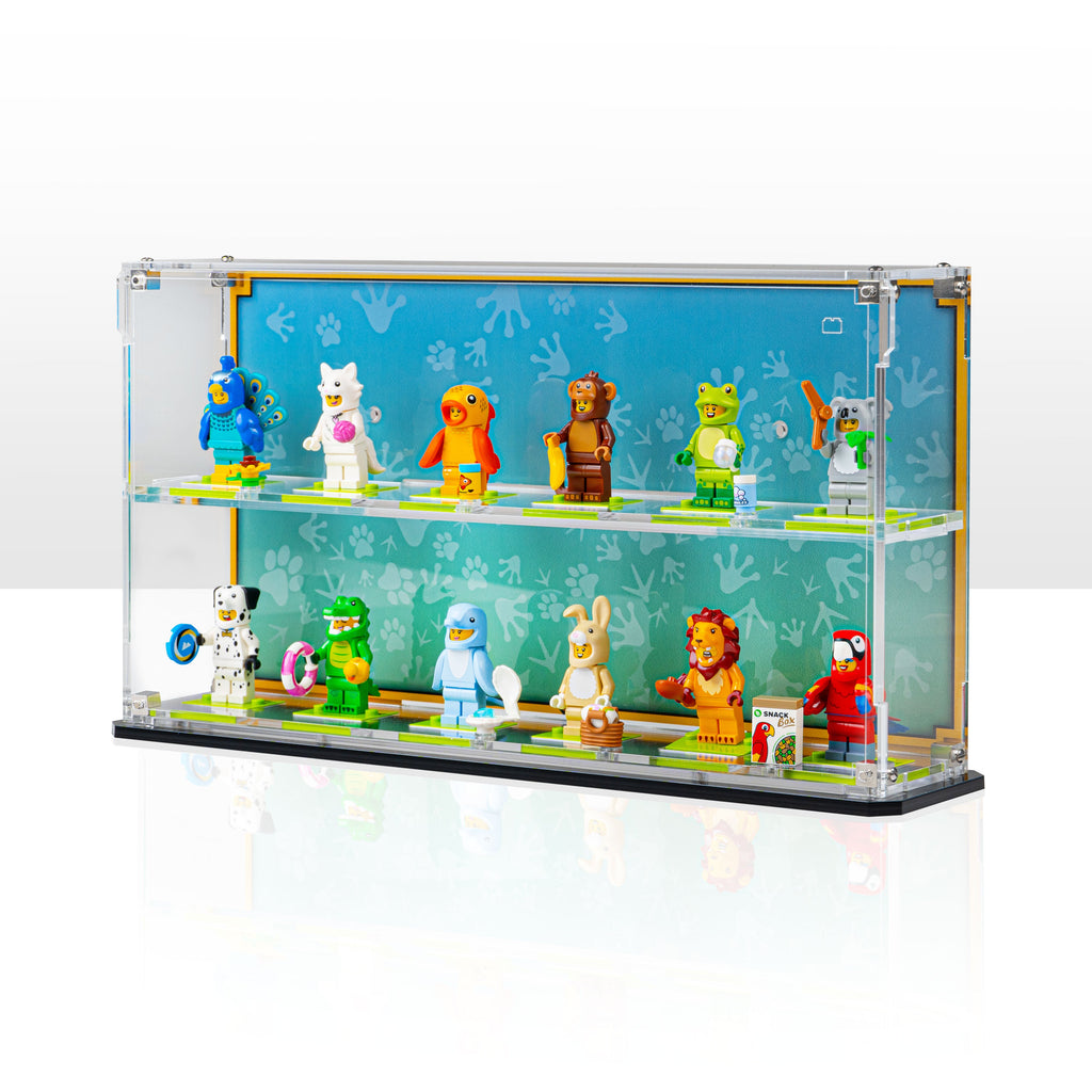 Complete acrylic display case for LEGO 71051 Animals Minifigures Series 28