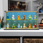 LEGO 71051 Animals Minifigures Series 28 in the acrylic display case, display view 2