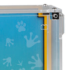 Acrylic display case construction detail for LEGO 71051 Animals Minifigures Series 28, view 5