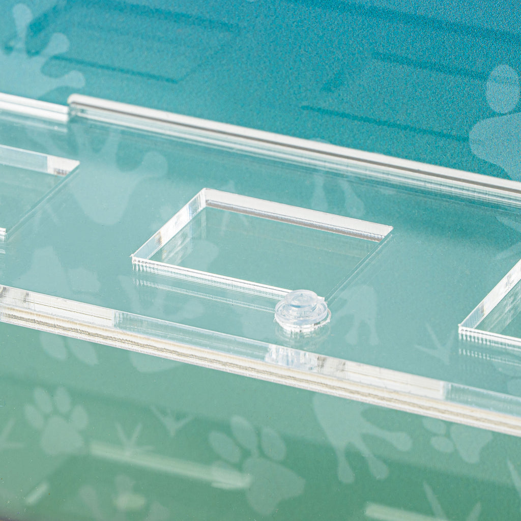 Acrylic display case construction detail for LEGO 71051 Animals Minifigures Series 28, view 6