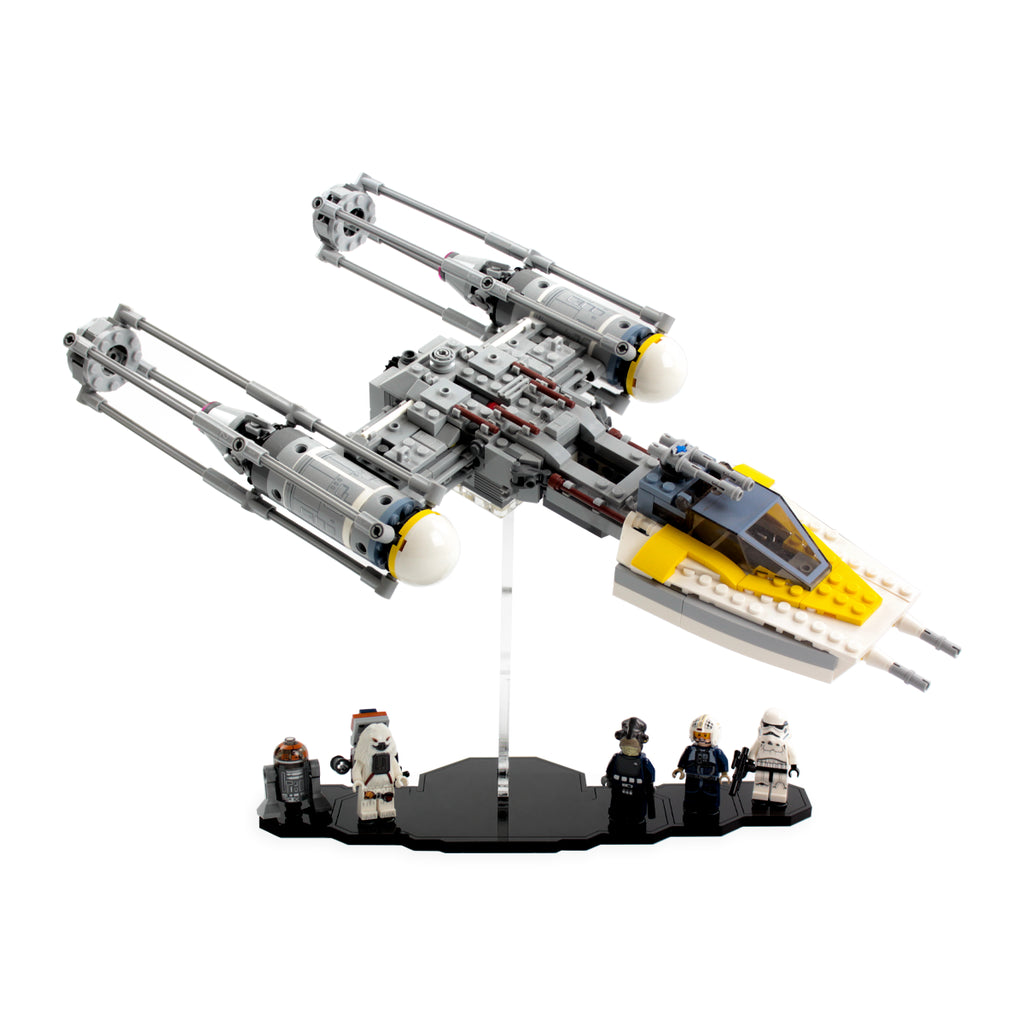 Complete acrylic display stand for LEGO 75172 Y-Wing Starfighter