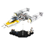 LEGO 75172 Y-Wing Starfighter in the acrylic display stand, display view 2