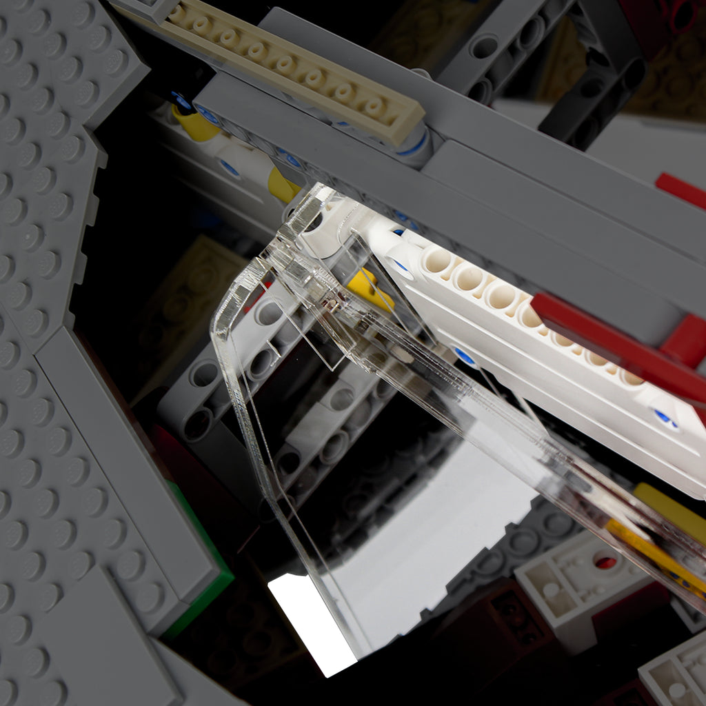 Acrylic display stand construction detail for LEGO 75252 UCS Imperial Star Destroyer, view 12