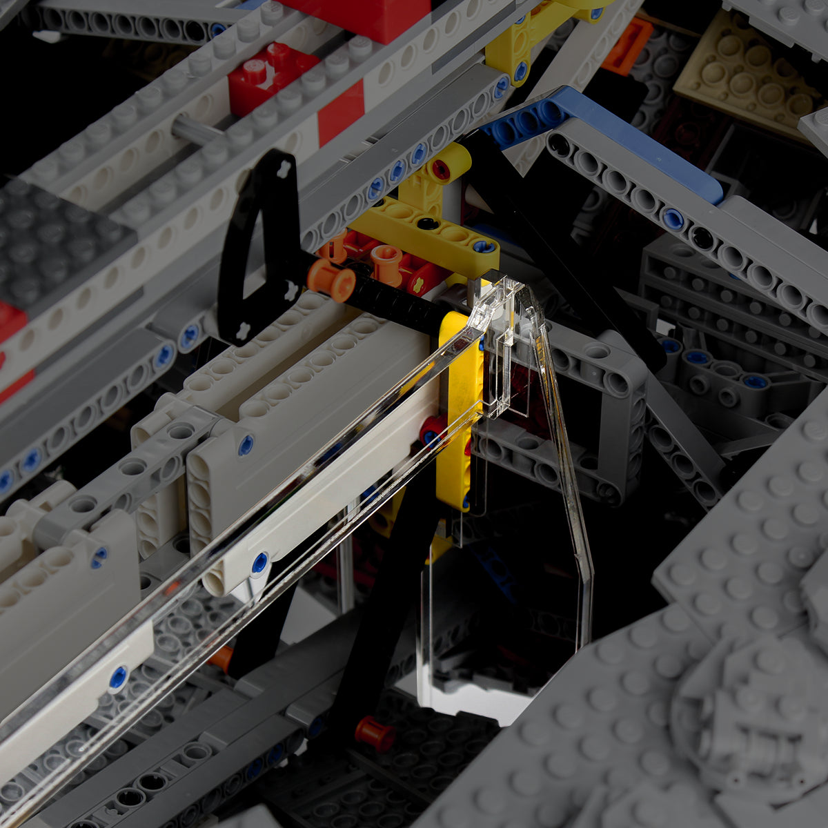 Acrylic display stand construction detail for LEGO 75252 UCS Imperial Star Destroyer, view 13