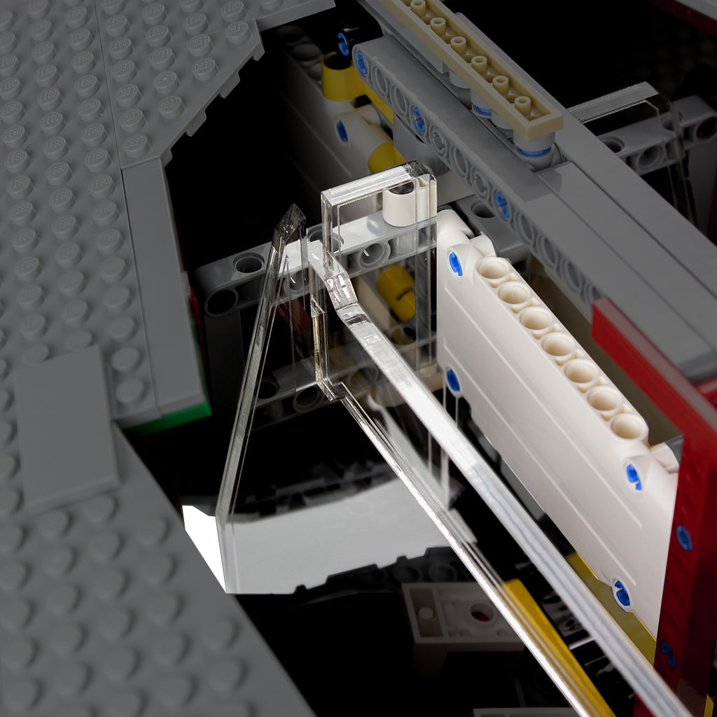 Acrylic display stand construction detail for LEGO 75252 UCS Imperial Star Destroyer, view 14