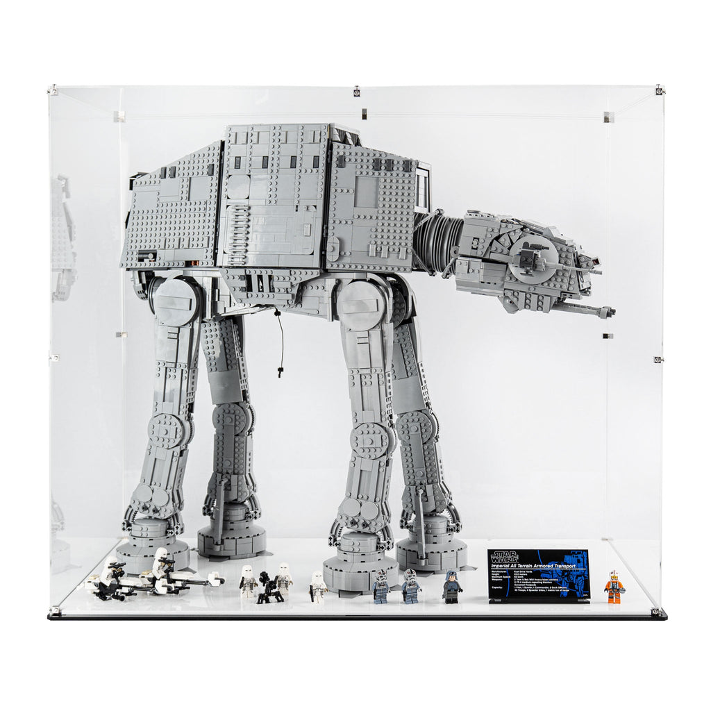 LEGO 75313 UCS AT-AT in the acrylic display case, display view 6