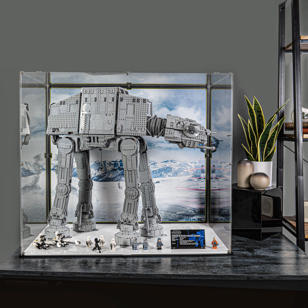 LEGO 75313 UCS AT-AT in the acrylic display case, display view 9