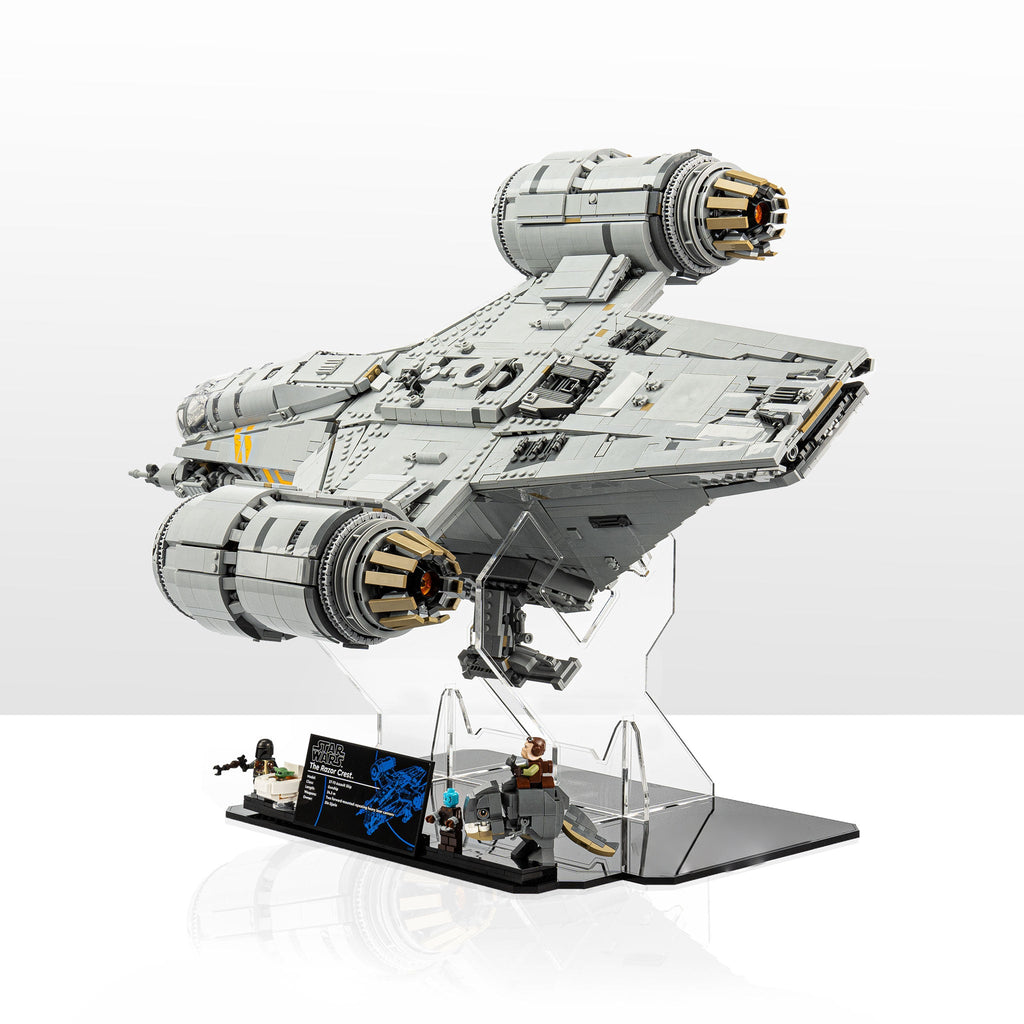 LEGO 75331 UCS The Razor Crest in the acrylic display stand, display view 2