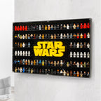 Complete acrylic wall mounted display case for LEGO 75407 Star Wars Logo & 124 Minifigures