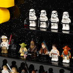 Acrylic wall mounted display case construction detail for LEGO 75407 Star Wars Logo & 124 Minifigures, view 7