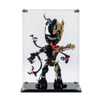 LEGO 76249 Venomised Groot in the acrylic display case, display view 2