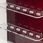 Acrylic wall mounted display case construction detail for LEGO 76313 Marvel Logo & 124 Minifigures, view 9