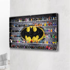 Complete acrylic wall mounted display case for LEGO 76330 Batman Logo & 121 Minifigures