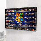 Complete acrylic wall mounted display case for LEGO 76462 Hogwarts House Crest & 123 Minifigures