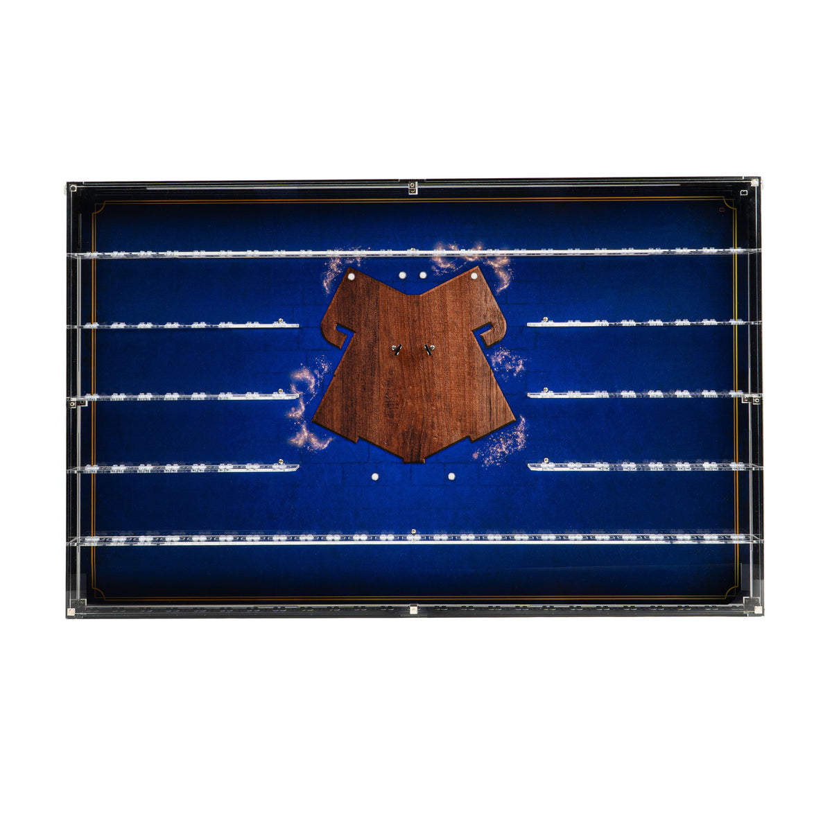 Acrylic wall mounted display case for LEGO 76462 Hogwarts House Crest & 123 Minifigures without the model, view 4
