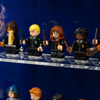 Acrylic wall mounted display case construction detail for LEGO 76462 Hogwarts House Crest & 123 Minifigures, view 5