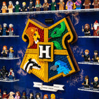 Acrylic wall mounted display case construction detail for LEGO 76462 Hogwarts House Crest & 123 Minifigures, view 6