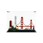 LEGO San Francisco Skyline 21043: complete model with the display case; Display Case.