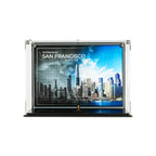LEGO San Francisco Skyline 21043: display case panels or base without the main LEGO build.