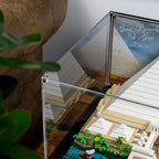LEGO Great Pyramid of Giza 21058: close view of the pyramid display.