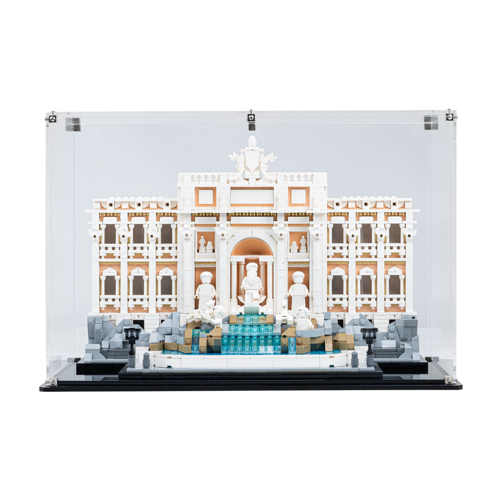 LEGO Trevi Fountain 21062: model and display case shown together.