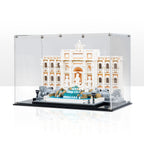 LEGO Trevi Fountain 21062: complete model with the display case; Clear Background.