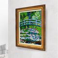LEGO Claude Monet Water Lilies 31220: complete model with the wall-mounted display case; shown configuration.