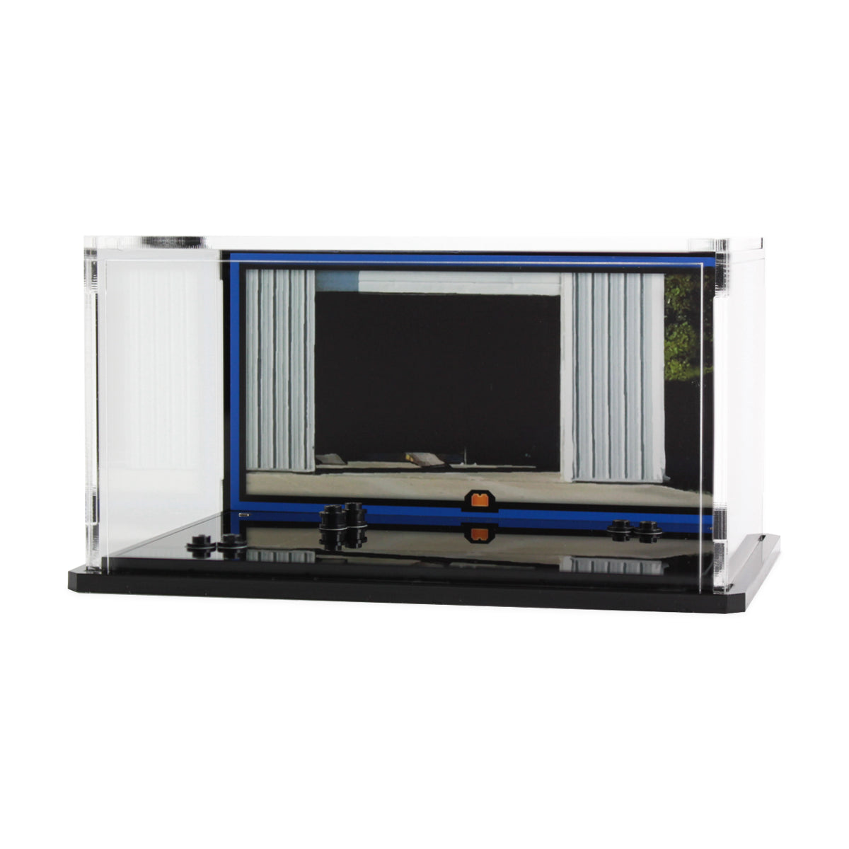 LEGO Hot Rod 40409: display case panels or base without the main LEGO build.