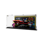 LEGO Batman Classic TV Series Batmobile 76188: complete model with the display case; Display Case with Custom Background Design.