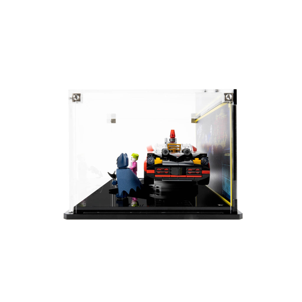 LEGO Batman Classic TV Series Batmobile 76188: model and display case shown together.