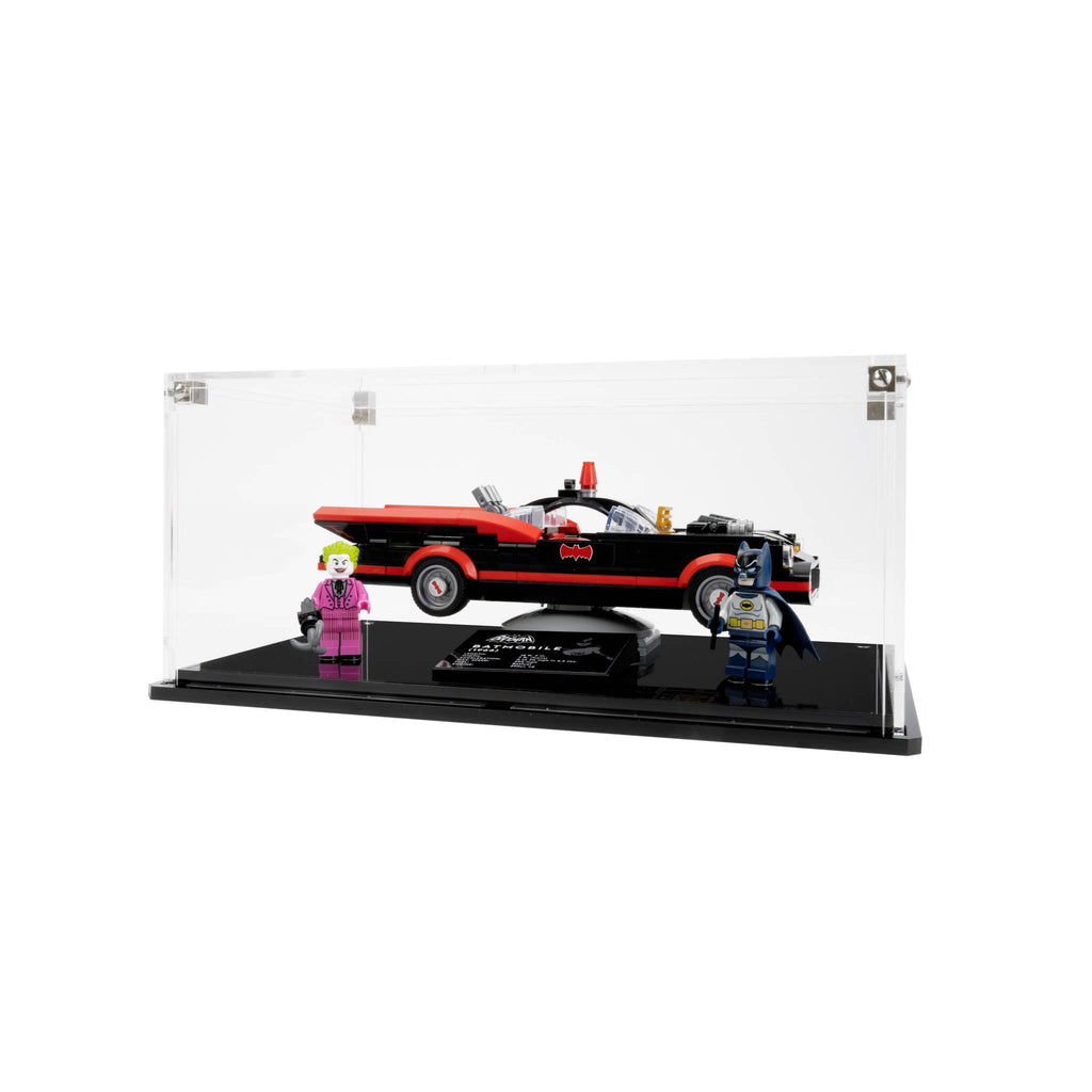 LEGO Batman Classic TV Series Batmobile 76188: complete model with the display case; Display Case.