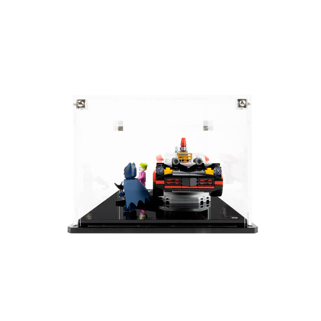 LEGO Batman Classic TV Series Batmobile 76188: model and display case shown together.
