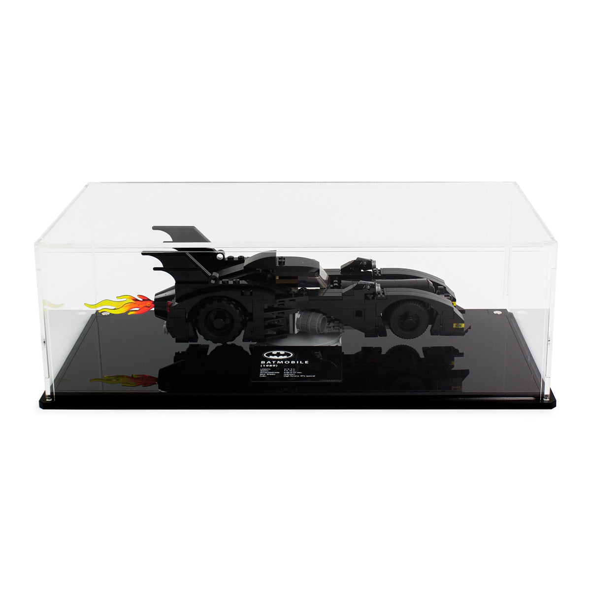 LEGO 1989 Batmobile 40433: model and display case shown together.