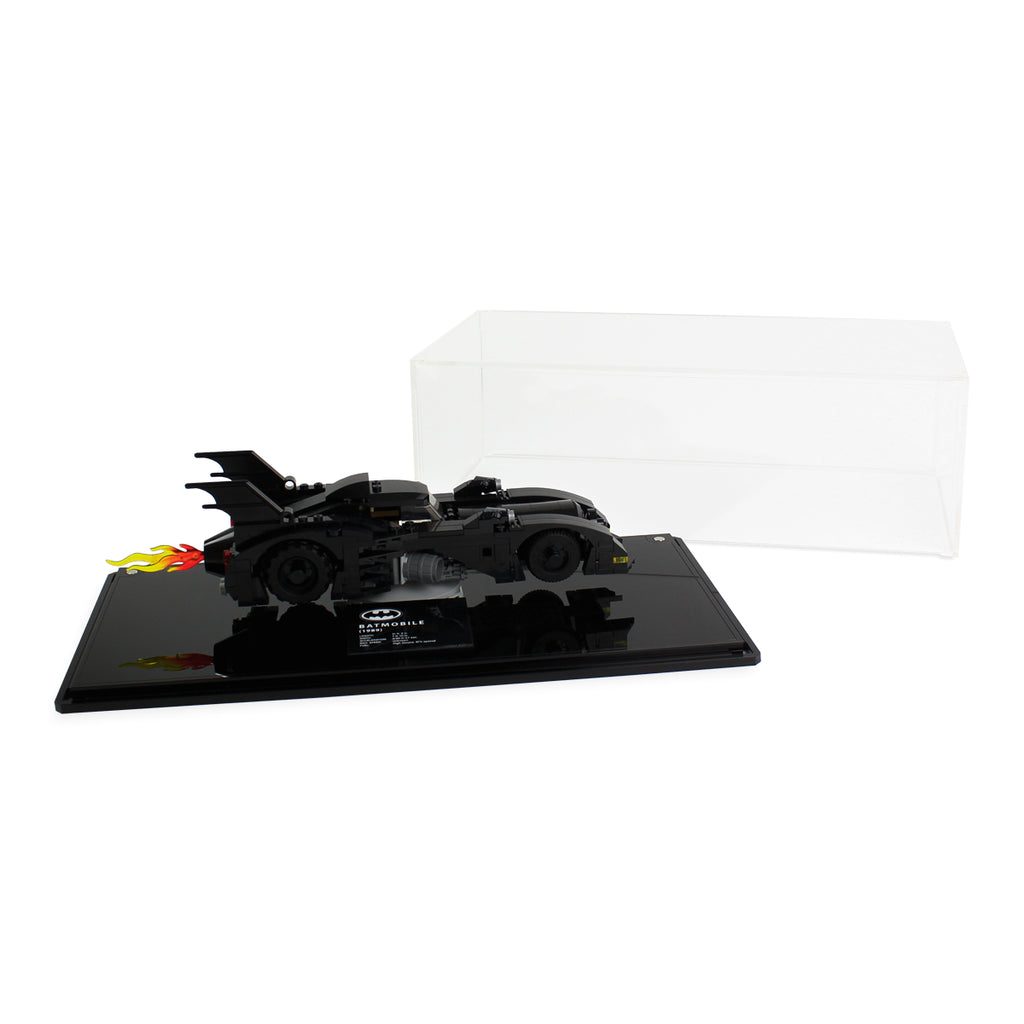 LEGO 1989 Batmobile 40433: model and display case shown together.