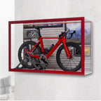 LEGO Road Bike 11380: model and desktop and wall display case shown together.