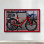 LEGO Road Bike 11380: model and desktop and wall display case shown together.