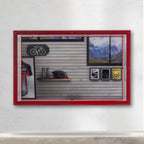 LEGO Road Bike 11380: desktop and wall display case panels or base without the main LEGO build.