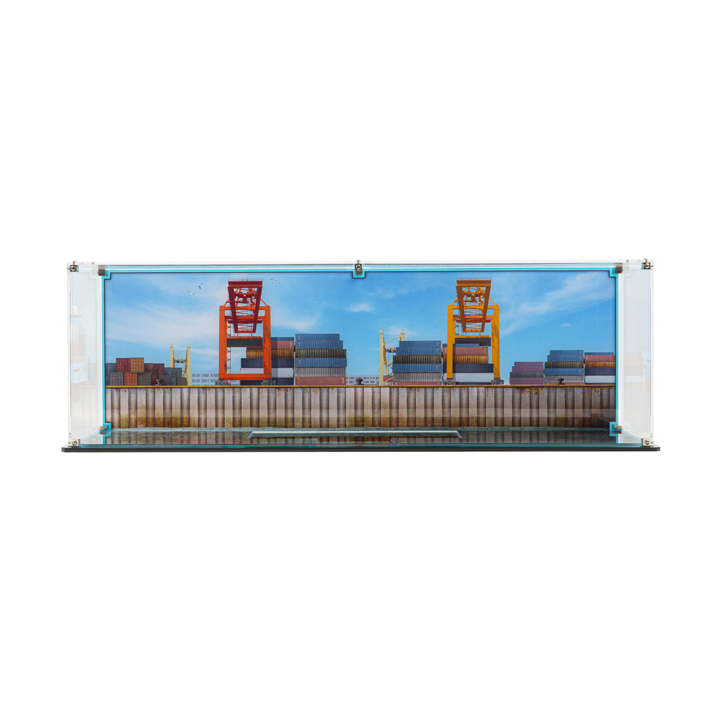 LEGO Maersk Dual-Fuel Container Vessel 40955: display case panels or base without the main LEGO build.