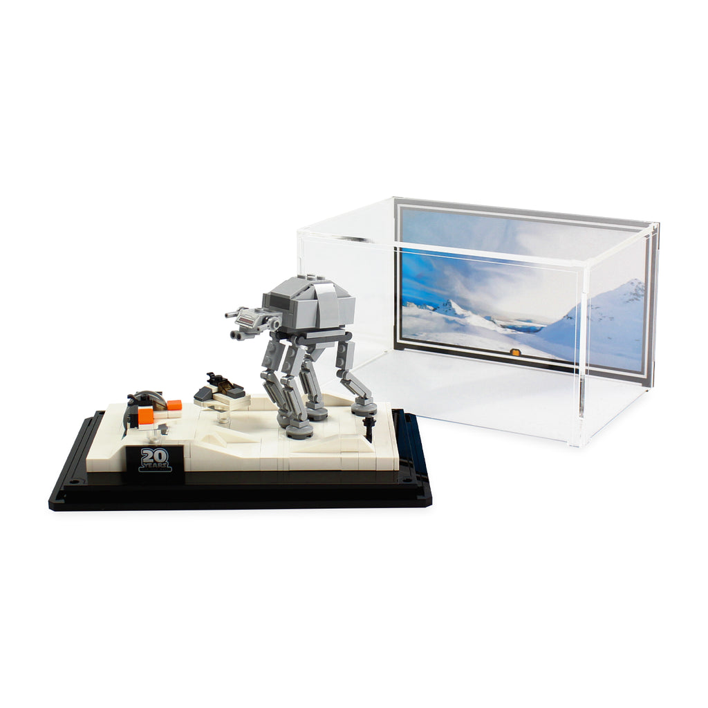 LEGO Battle of Hoth 40333: case lifted away from the Hoth scene.
