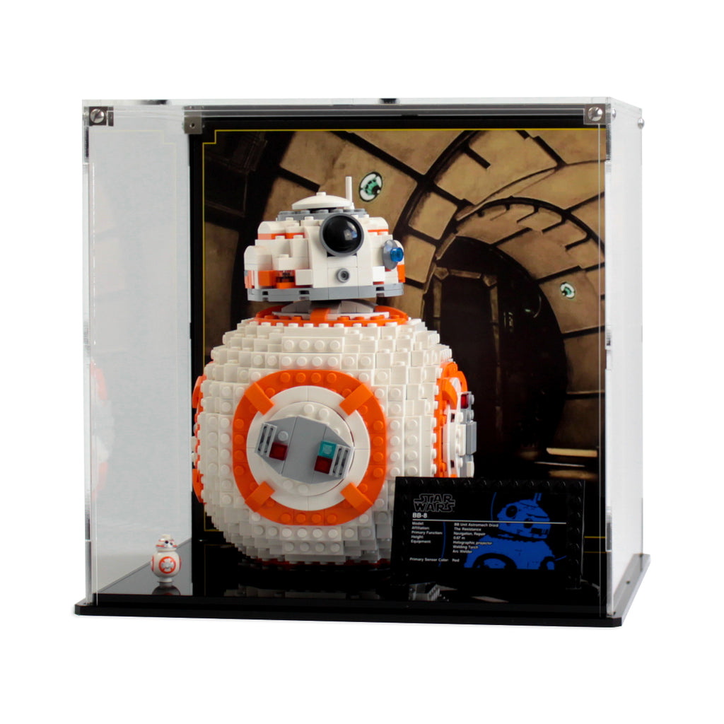 LEGO BB-8 75187: complete BB-8 display with a printed backdrop.