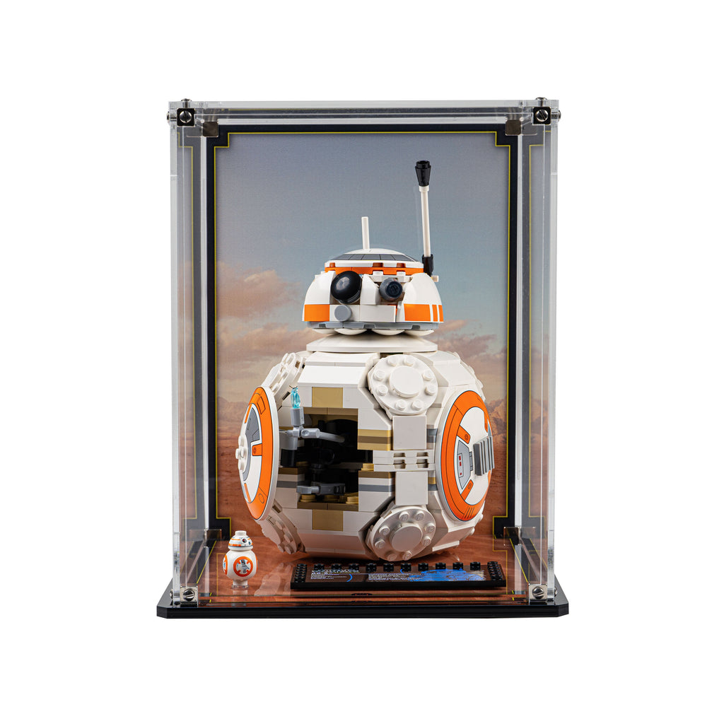 LEGO BB-8 Astromech Droid 75452: model and display case shown together.