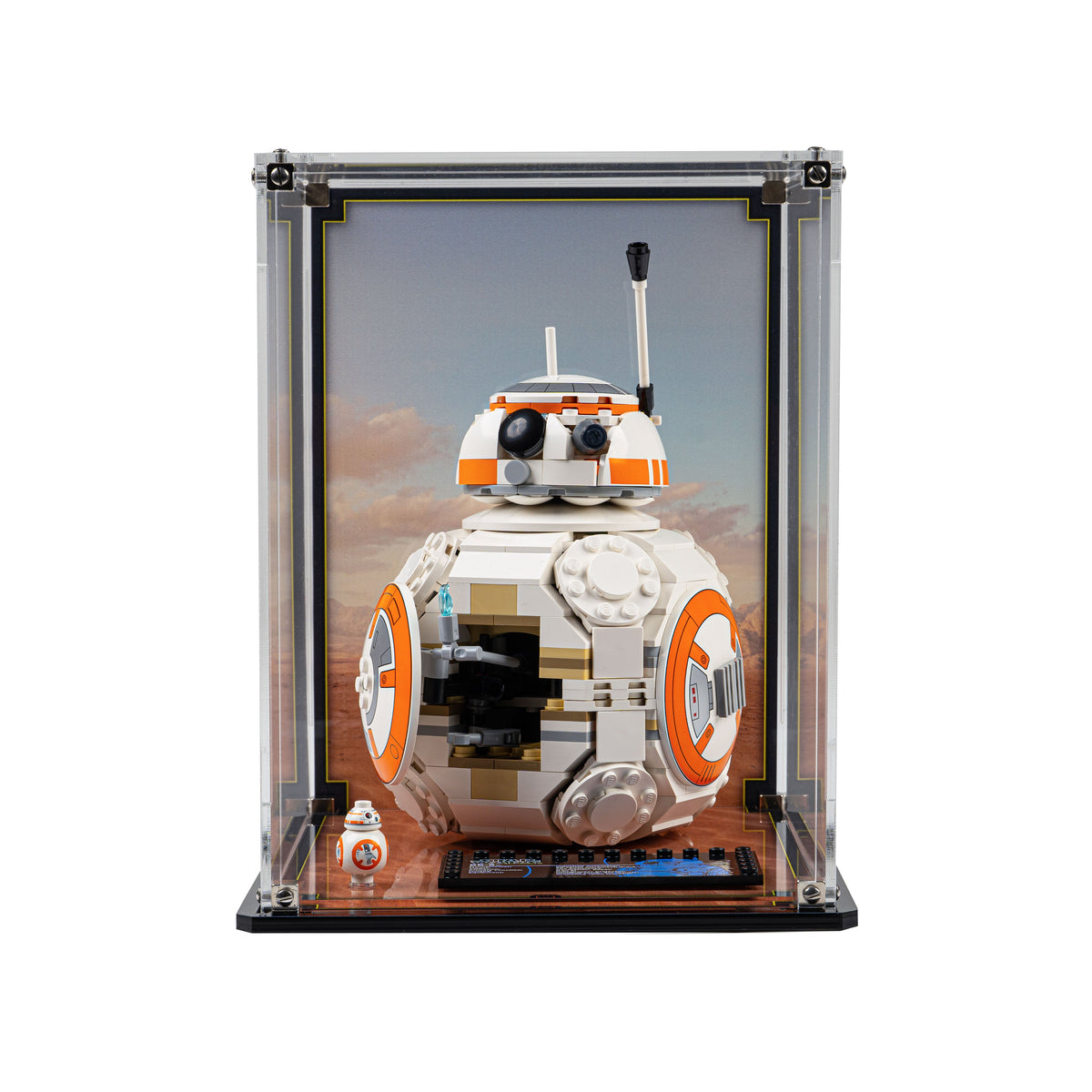 LEGO BB-8 Astromech Droid 75452: model and display case shown together.